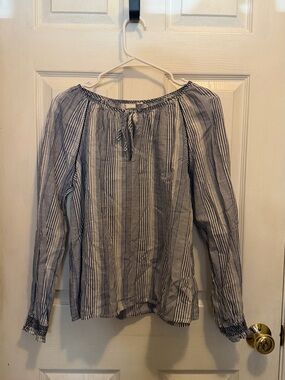 GAP Striped Long Sleeve Top - Blue/White
